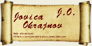 Jovica Okrajnov vizit kartica